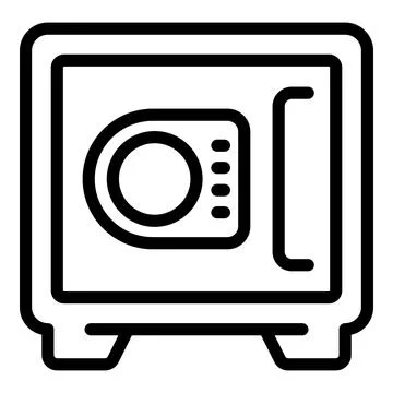 Safeguard code icon outline vector. Safe box Stock Illustration
