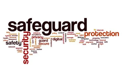 Safeguard word cloud Stockillustratie