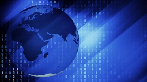 Safeguarding cloud exploring intersection of binary code and cloud computing Stock Footage 252750861