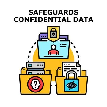 Safeguarding confidential data and personal information security Stock Illustration