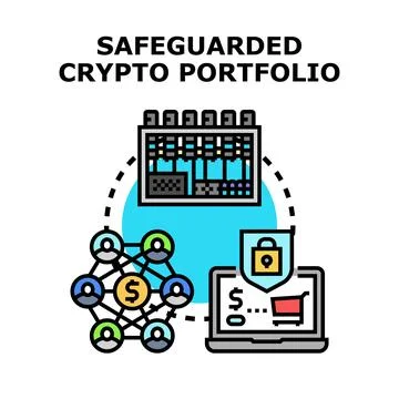 Safeguarding crypto portfolio for secure digital asset management Stock Illustration