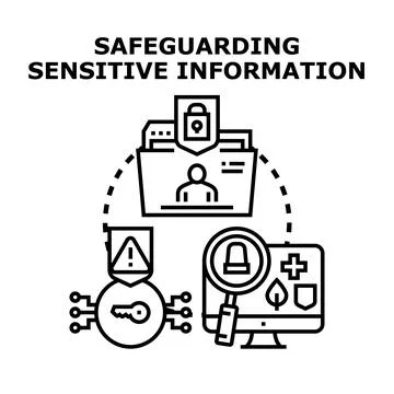 Safeguarding cyber information, data security, and privacy protection Stock Illustration