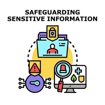 Safeguarding cyber information, data security, and privacy protection Stock Illustration