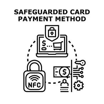 Safeguarding online card payment method for secure transactions 스톡 일러스트
