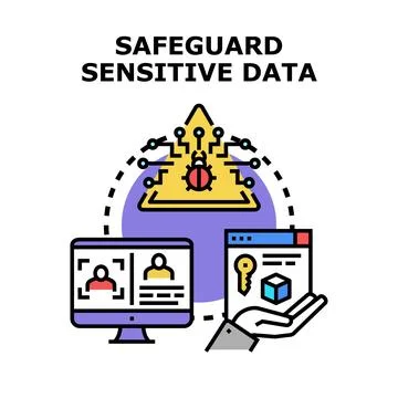 Safeguarding sensitive data protecting digital information online イラスト素材