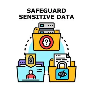Safeguarding sensitive data protection and privacy concept Stock Illustration