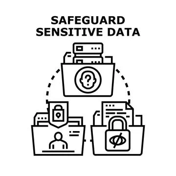 Safeguarding sensitive data protection and privacy concept Stock Illustration