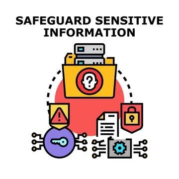Safeguarding sensitive information and data privacy concept 库存插图
