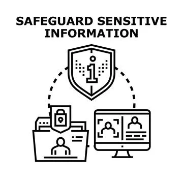 Safeguarding sensitive information and personal data online Stock Illustration