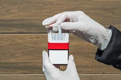 Safely packaged cigarettes Stock Photos