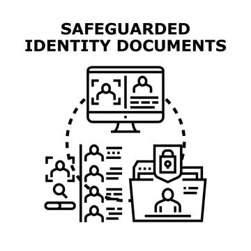 Safely storing personal data with digital identity protection 스톡 일러스트
