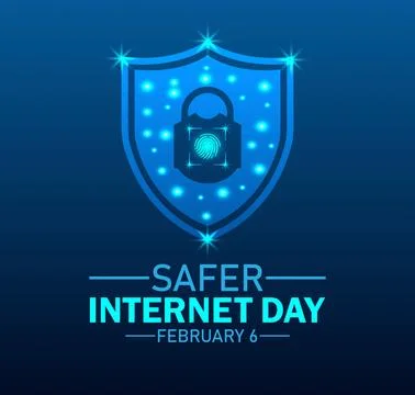 Safer Internet Day, Modern background Illustrazione stock