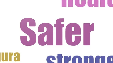 Safer Tagcloud Animated Isolated Stock-Footage 103656186