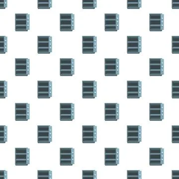 Safes forming seamless pattern for money security background Stock Illustration