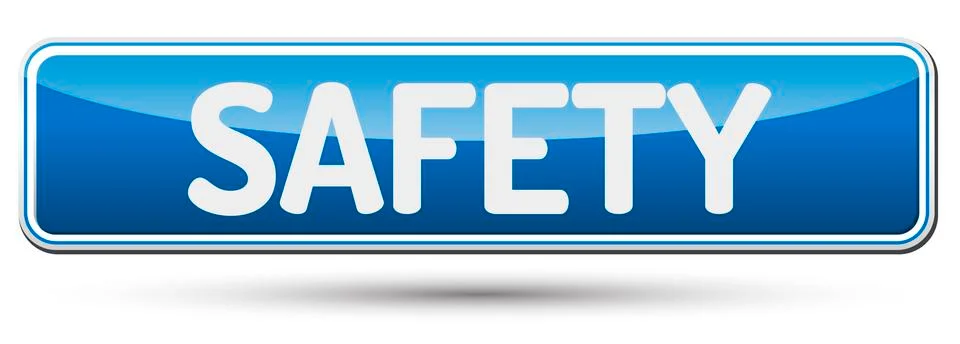 SAFETY - Abstract beautiful button with text. Stock Illustration