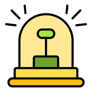 Safety alarm icon vector flat Illustrazione stock