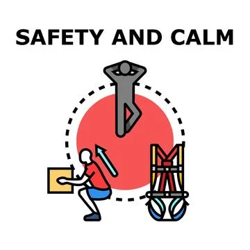 Safety and calm working environment concepts illustration Stock Illustration