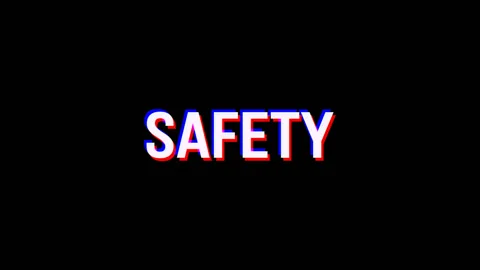 Safety. Animation of Text With Glitch Effect Stock Footage 120296179