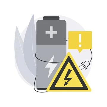 Safety battery abstract concept vector illustration. Ilustración de archivo