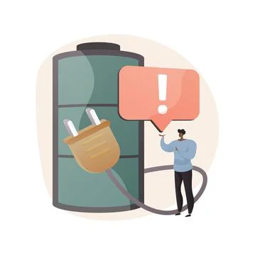 Safety battery abstract concept vector illustration. Illustrazione stock