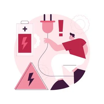 Safety battery abstract concept vector illustration. Stock Illustration