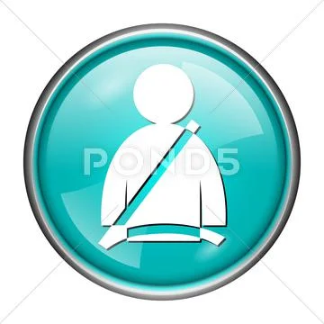 Seat Belt Icon Stock Illustration - Download Image Now - Seat Belt