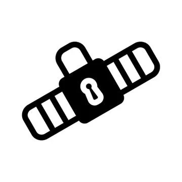 Safety belt icon. solid Black pictogram on white background. Vector illustration 스톡 일러스트