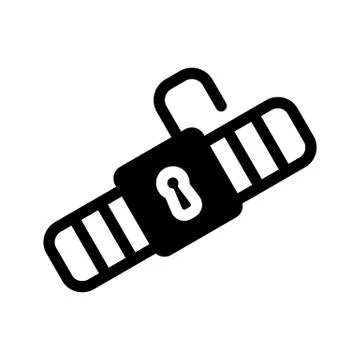 Safety belt icon. solid Black pictogram on white background. Vector illustration Stock Illustration