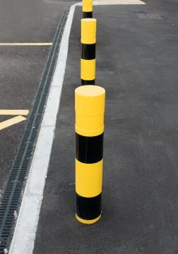 Safety bollards Stock Photos