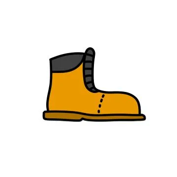 Safety boots doodle icon, vector illustration Stock Illustration