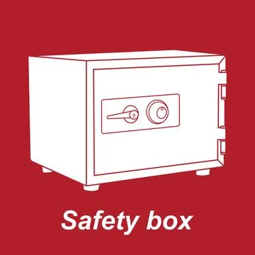 Safety box for cash and documents icon Stock Illustration
