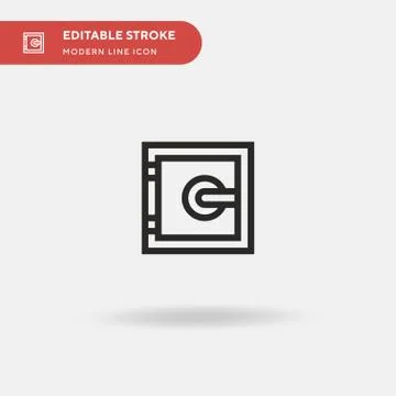 Safety Box Simple vector icon. Illustration symbol design template for web mo Stock Illustration