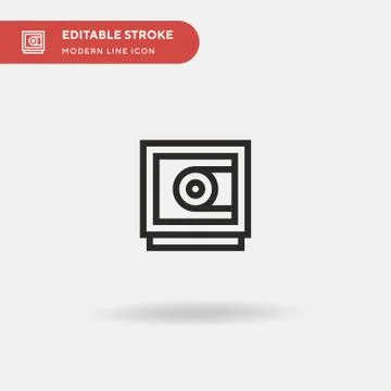 Safety Box Simple vector icon. Illustration symbol design template for web mo Stock Illustration