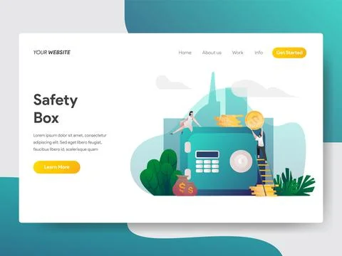 Safety Box For Website Page イラスト素材