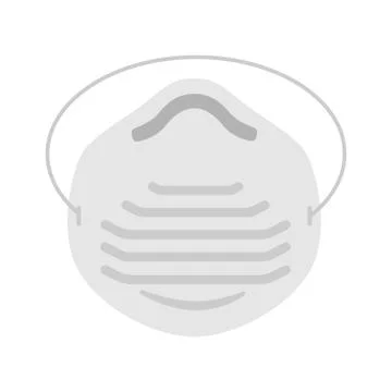 Safety breathing mask in flat style. Protect respiratory face mask isolated o Stock Illustration
