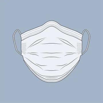 Safety breathing protective mask vector illustration. Coronavirus prevention Stock Illustration