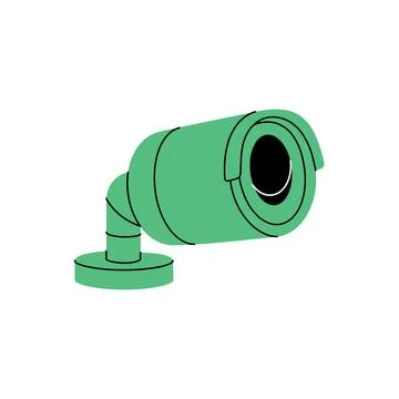 Safety camera. Security surveillance system. Vector illustration Stock Illustration