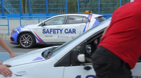 Safety car Stock Footage 54991049