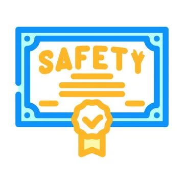 Safety certification color icon vector illustration Illustrazione stock
