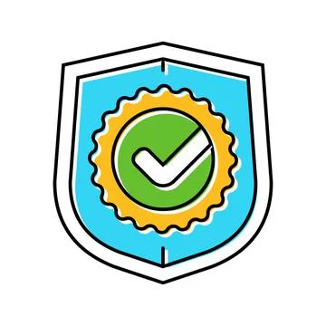 Safety certification color icon vector illustration Stock Illustration
