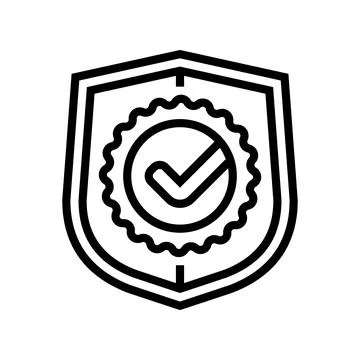 Safety certification line icon vector illustration イラスト素材