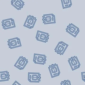 Safety certification line seamless pattern Stock Illustration