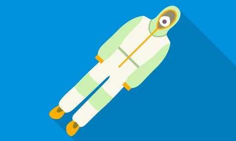 Safety clothes icon, flat style Stock Illustration