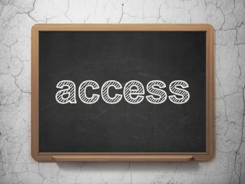 Safety concept: Access on chalkboard background Stockillustratie