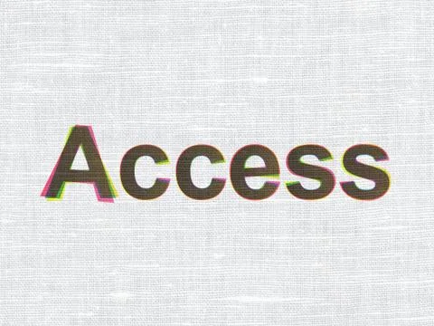 Safety concept: Access on fabric texture background Stock-Illustration