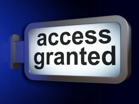 Safety concept: Access Granted on billboard background Stock Illustration