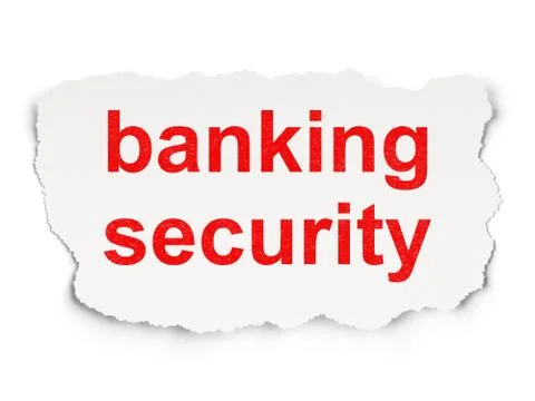 Safety concept: Banking Security on Paper background 스톡 일러스트