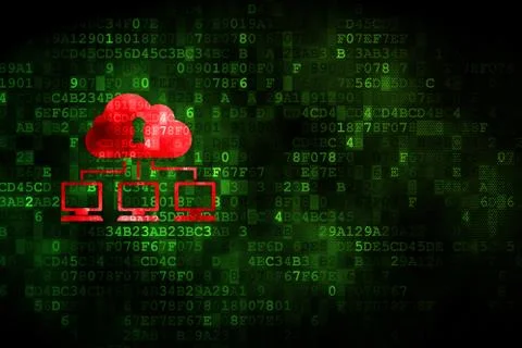 Safety concept: Cloud Network on digital background Illustrazione stock