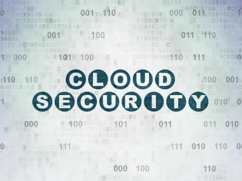 Safety concept: Cloud Security on Digital Paper background Illustrazione stock