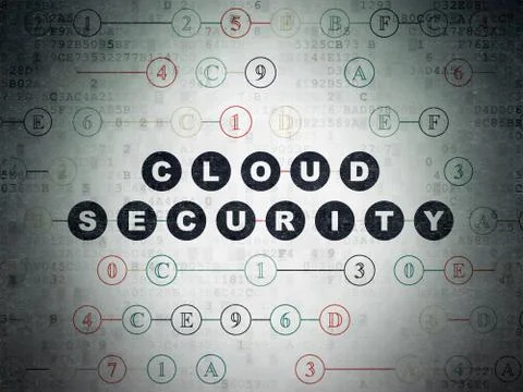 Safety concept: Cloud Security on Digital Data Paper background Stock Illustration